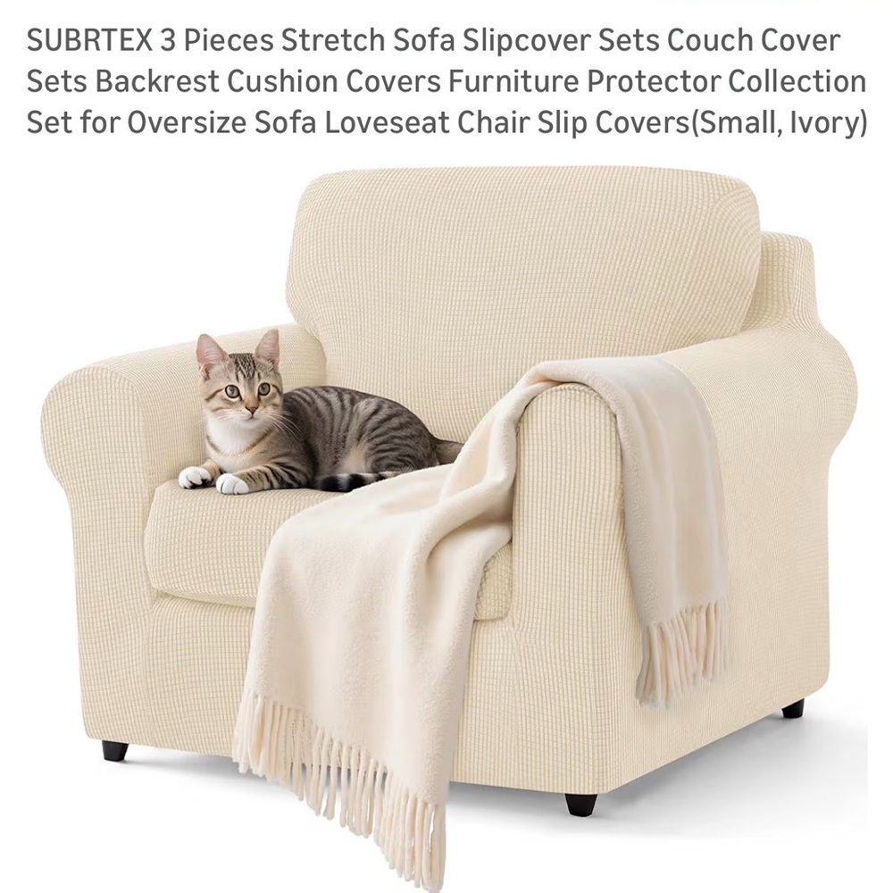 Ivory Sofa Slipcover